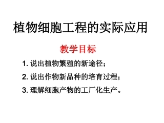 植物细胞工程的实际应用-(上课用)