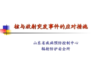核与放射突发事件的应对措施
