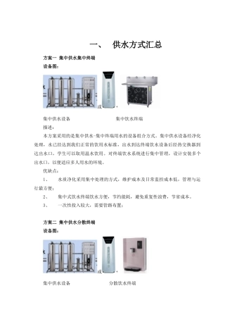 校园直饮水方案汇总分析