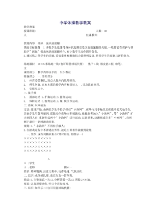 中学体操教学教案