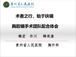 术者之行-始于扶镜--胸腔镜术中团队配合体会