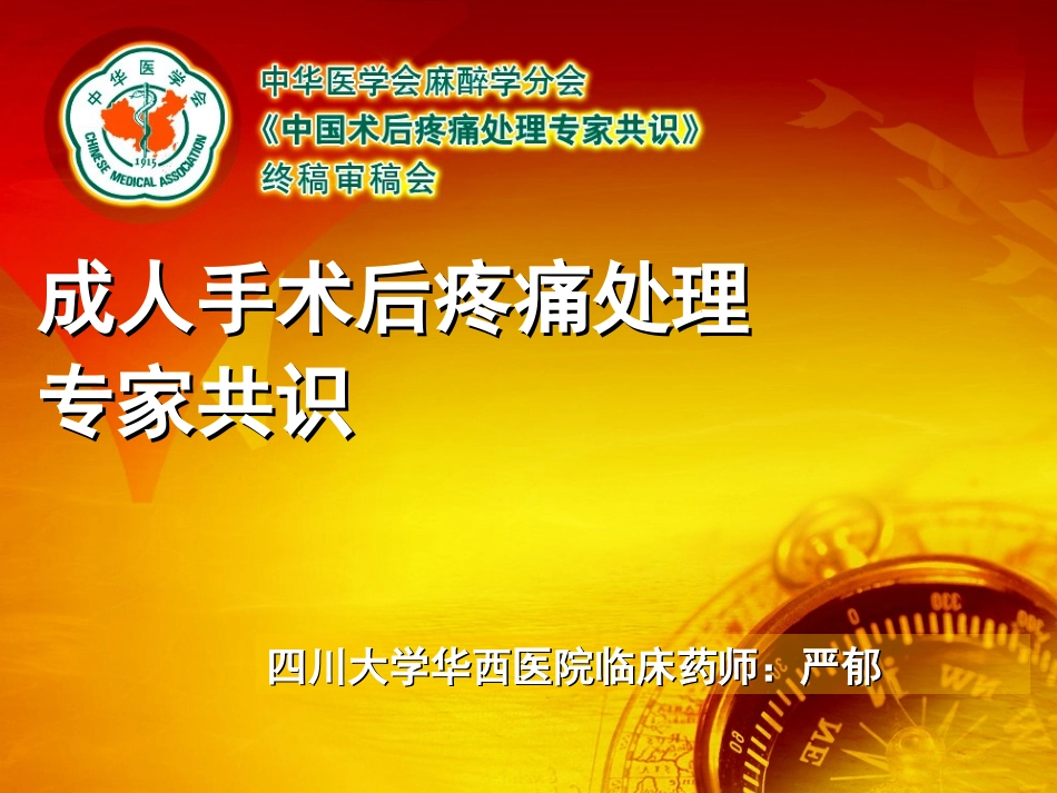 术后疼痛指南_第1页