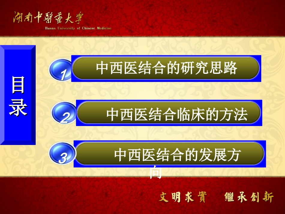 最新湖中西医结合研究思路与发展方向-PPT文档_第1页