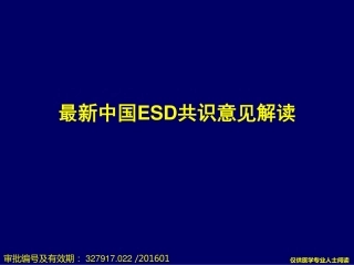 最新中国ESD共识意见解读