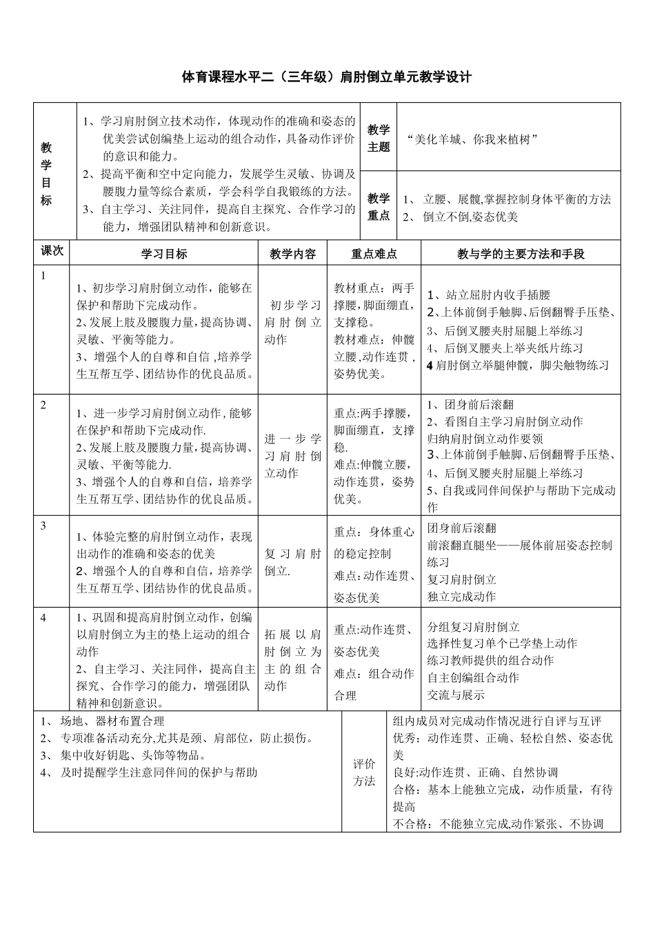 肩肘倒立教学设计及说课稿_第2页