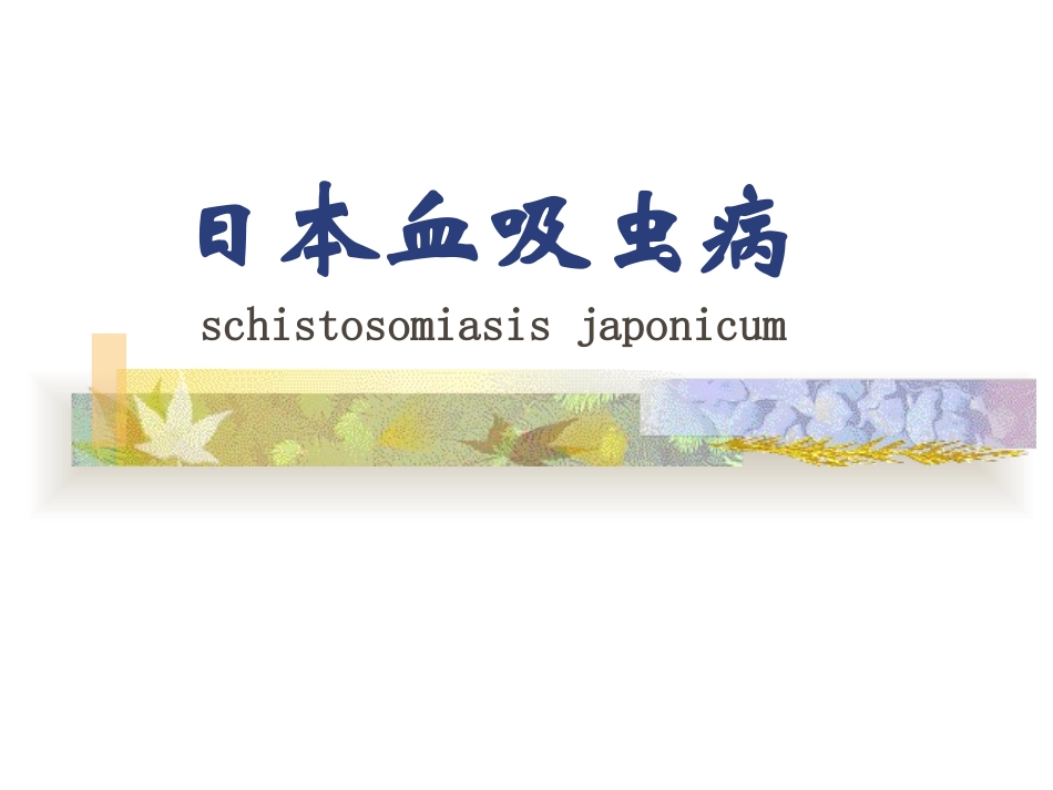 日本血吸虫病ppt(1)._第1页