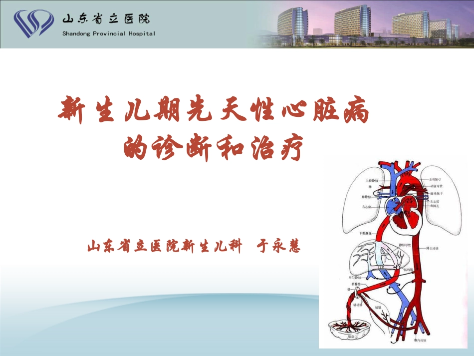 新生儿期先天性心脏病的诊断和治疗_第1页