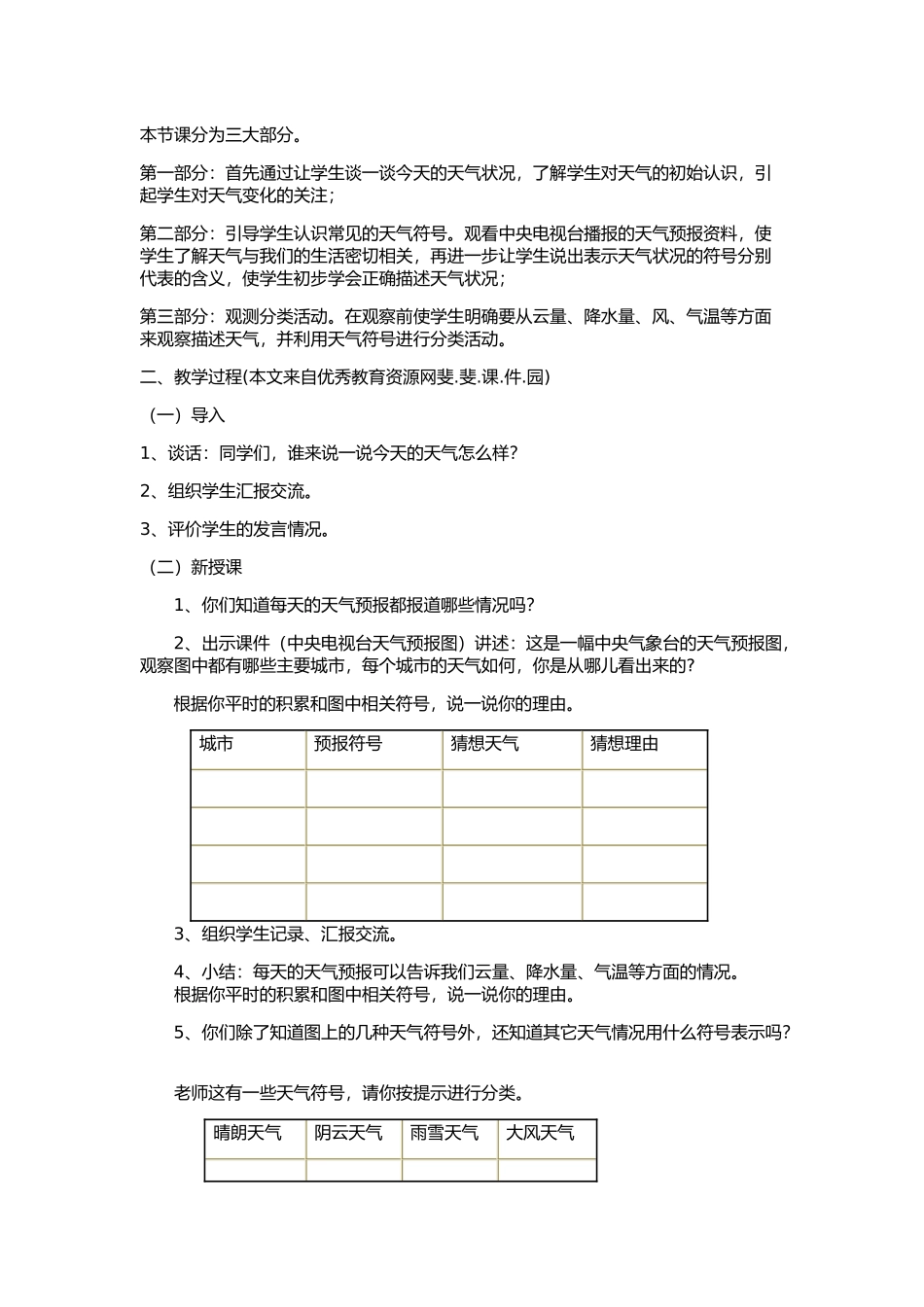 我们关心天气教学设计_第2页