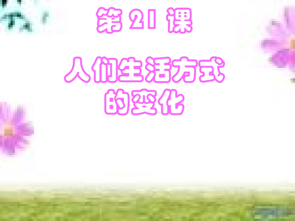 历史：第21课《人们生活方式的变化》课件(人教版新课标八年级下)_第1页