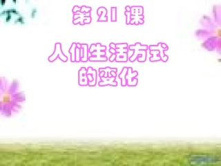 历史：第21课《人们生活方式的变化》课件(人教版新课标八年级下)