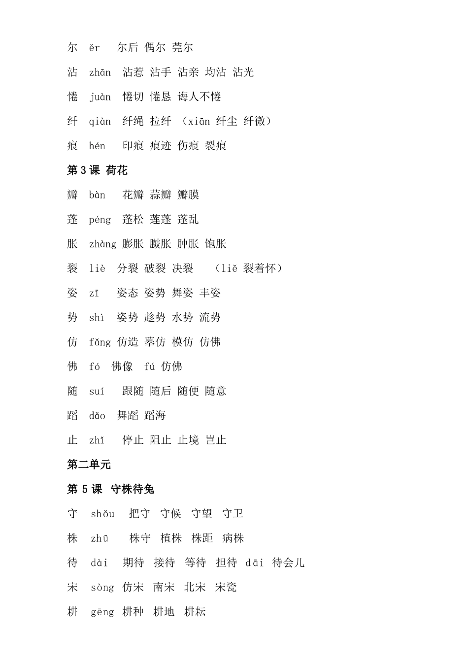 2022年小学语文三年级下生字组词_第2页