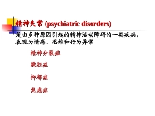 抗精神失常药PPT