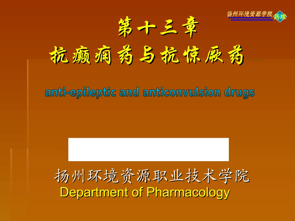 抗癫痫药与抗惊厥药_第1页