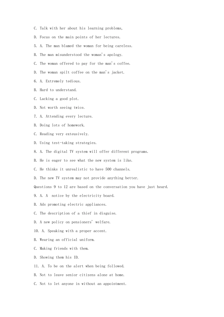 2021年12月英语四级真题及答案第三套_第2页