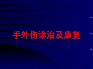 手外伤诊治与康复1