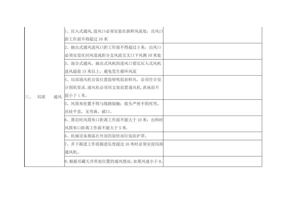 矿井通风专项安全检查表_第2页