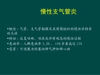 慢支炎、肺气肿、肺心病、呼吸衰竭