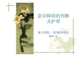 意识障碍的判断与护理