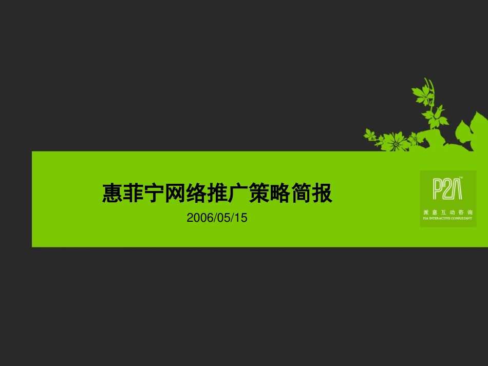 惠菲宁网络推广策略_第1页