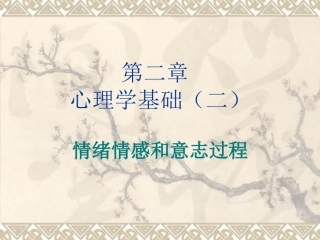 情绪情感和意志过程