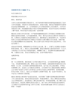 实践报告5000字