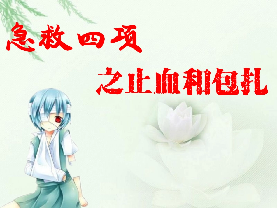 急救四项之止血和包扎_第2页