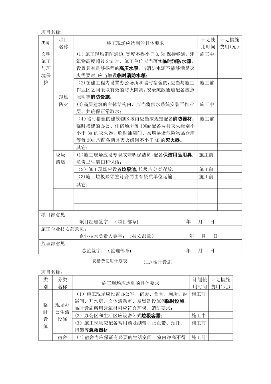 安措费使用计划表_第2页