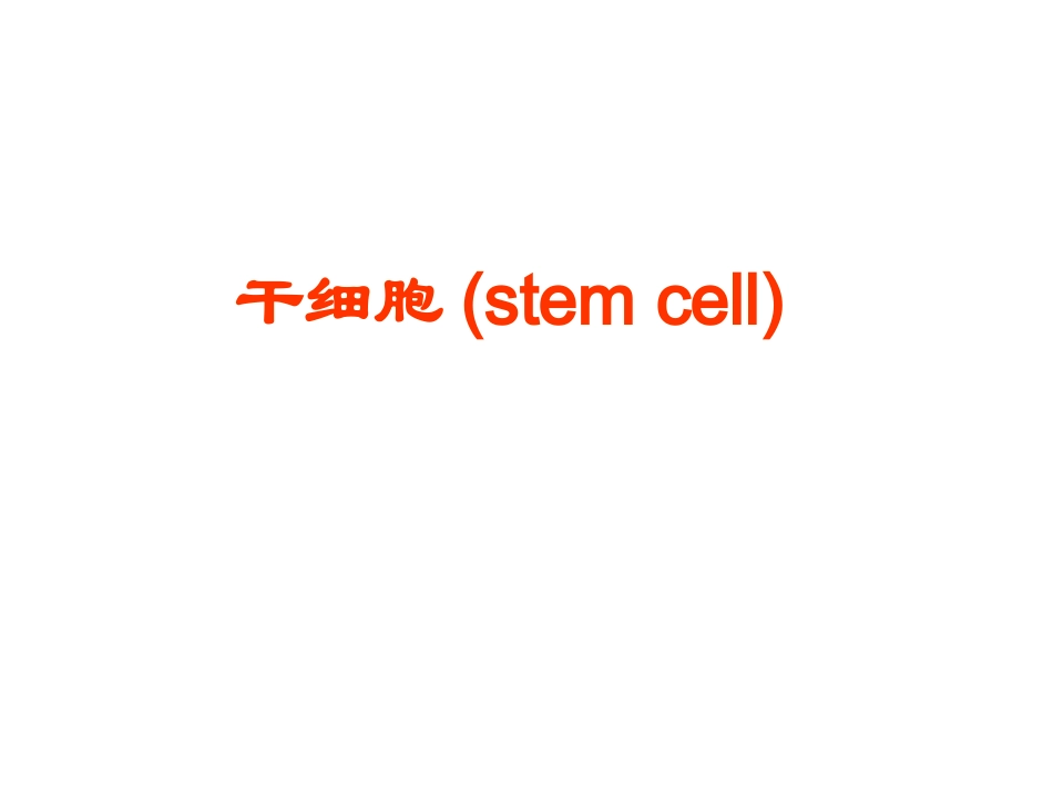 干细胞的基本知识_第1页