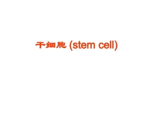 干细胞的基本知识