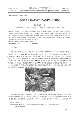 巴西坎泼斯诺沃斯面板堆石坝的经验和教训