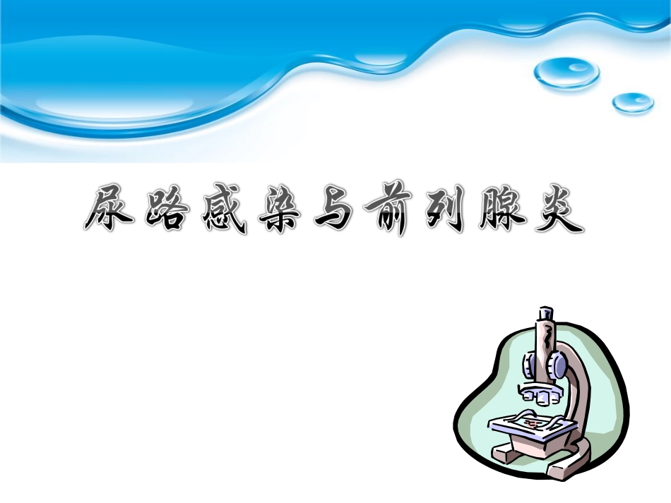 尿路感染与前列腺炎-陈轶坚概述_第1页