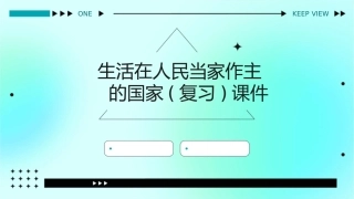 生活在人民当家作主的国家(复习)课件