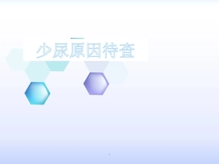 少尿原因待查