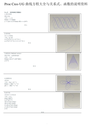 Proe-Creo-UG曲线方程大全及关系式函数的说明资料