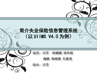 失业保险信息管理系统