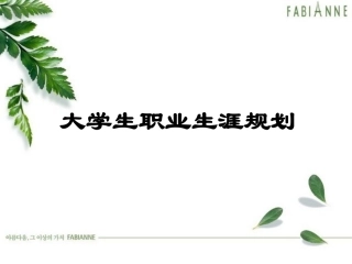 大学生职业生涯规划