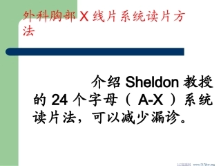 外科胸部X线片系统读片方法