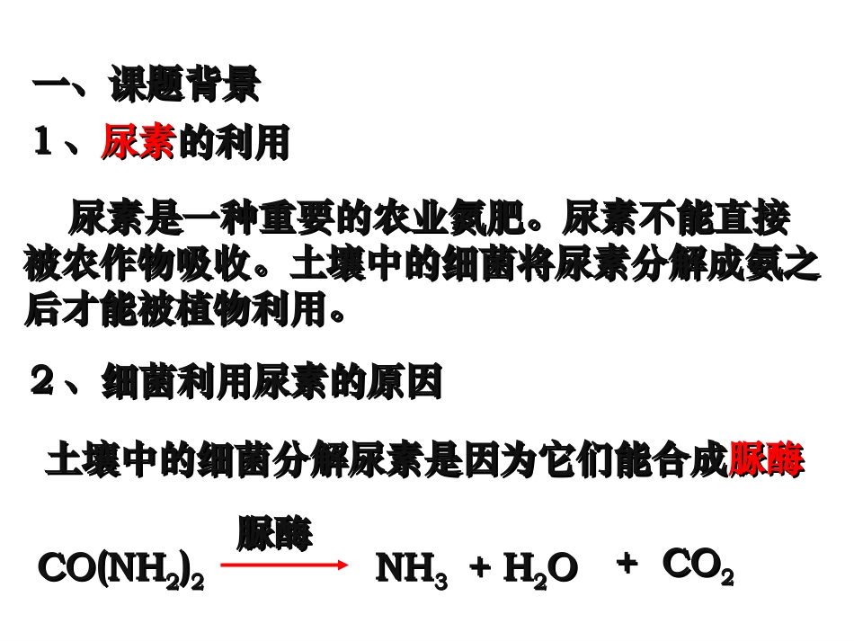 土壤中分解尿素的细菌的分离与计数(上课).._第2页