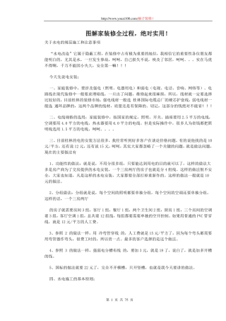 图解家装修全过程,绝对实用!