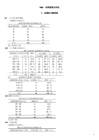 统计学第三版课后习题答案