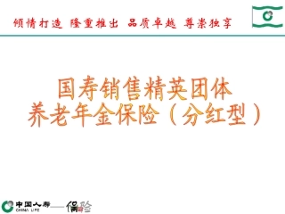 国寿销售精英团体养老年金保险(分红型)介绍与实施细则