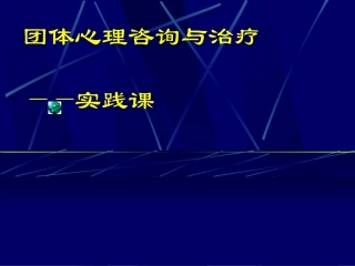 团体心理治疗实践