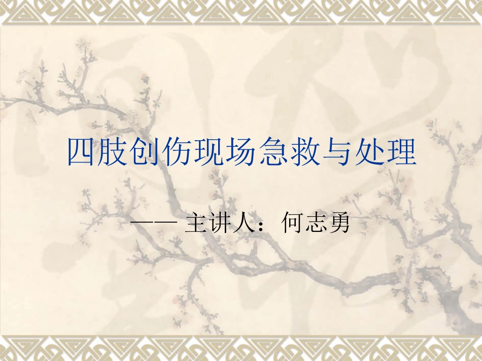 四肢创伤现场急救与处理_第3页