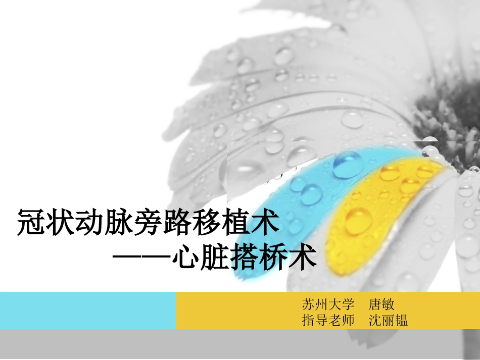 唐敏-心脏搭桥_第1页