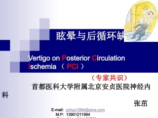 后循环缺血专家共识