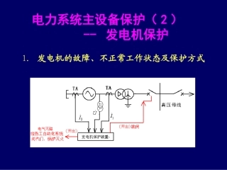 发电机-主设备保护