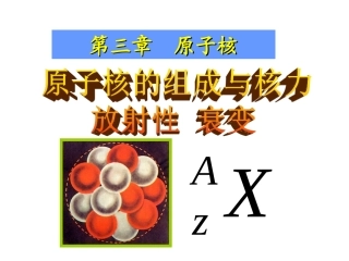 原子核的组成-放射性和衰变