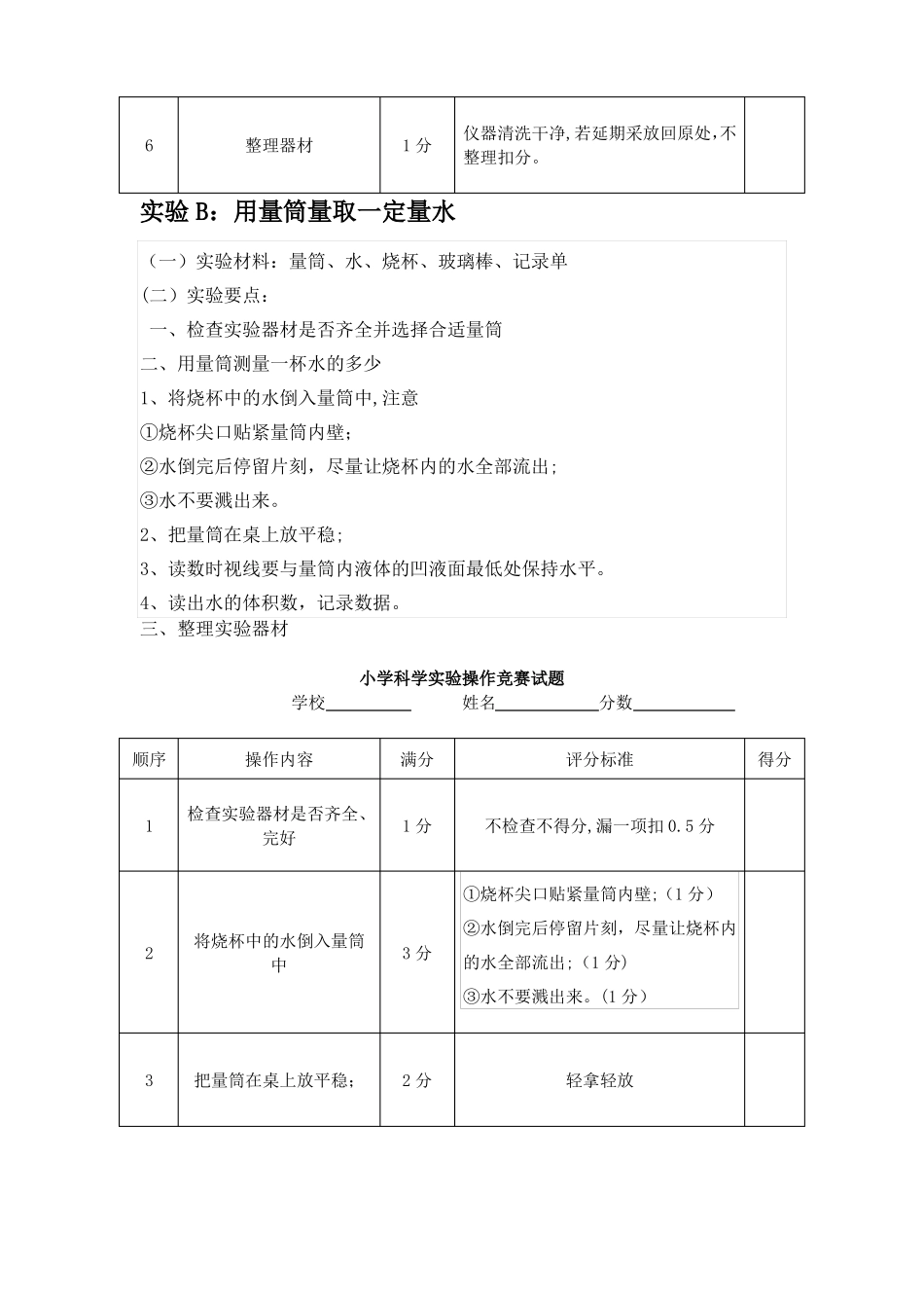 小学科学试验操作大赛活动方案_第3页