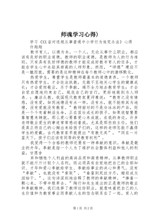 师魂学习心得)