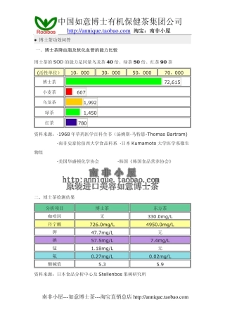 南非特产ROOIBOS如意博士茶